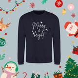 Merry & Bright print jumper