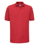 Russell Hardwearing Poly/Cotton Piqué Polo Shirt - Green & Red