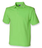 Henbury Heavy Poly/Cotton Pique Polo Shirt - Green, Yellow, Orange