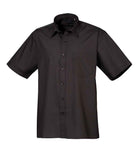 Premier Short Sleeve Poplin Shirt - Black, Grey, White